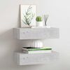 vidaXL Wall Drawer Shelves 2 pcs Concrete Grey 40x23.5x10cm MDF