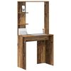 vidaXL Desk with Shelf Old Wood 78.5 x 37 x 154.5 cm Engineered Wood