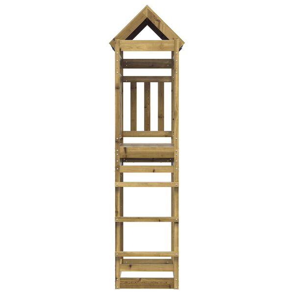 vidaXL Play Tower Brown 85 x 52.5 x 239 cm Solid Impregnated Wood