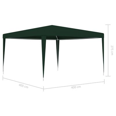 vidaXL Professional Party Tent 4x4 m Green 90 g/m²