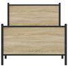 vidaXL Metal Bed Frame without Mattress Sonoma Oak 90x190 cm Single
