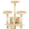 vidaXL Cat Tree with Sisal Scratching Posts 170 cm Beige