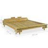 vidaXL Bed Frame without Mattress Bamboo 180x200 cm Super King