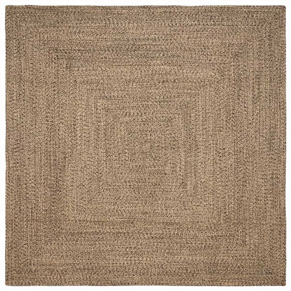vidaXL Area Rugs Square Natural and Black 200 x 200 cm Jute