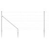 vidaXL Welded Wire Fence with Spikes 50 x 1 m Galvanised Steel Silver