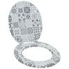 vidaXL Toilet Seat Grey 44 x 38 cm MDF board
