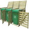 vidaXL Triple Wheelie Bin Shed 240 L Impregnated Wood