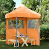 vidaXL Party Tent Folding Orange 200 x 200 x 306 cm Oxford Fabric