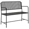 vidaXL Garden Bench 2 -Seater 103.5 x 51.5 x 90 cm Steel Black