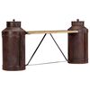 vidaXL Milk Bottle Bench 150x33x64 cm Solid Mango Wood