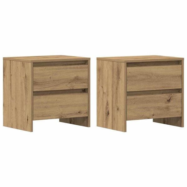 vidaXL Bedside Cabinet with Drawer 2 pcs Artisan Oak 45 x 34 x 44.5 cm