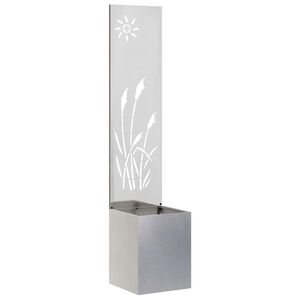 vidaXL Garden Privacy Screen Sliver 32 x 32 x 150 cm Stainless steel