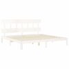 vidaXL Bed Frame without Mattress White 200x200 cm Solid Wood Pine
