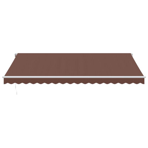 vidaXL Automatic Retractable Awning with LED Brown 450x350 cm