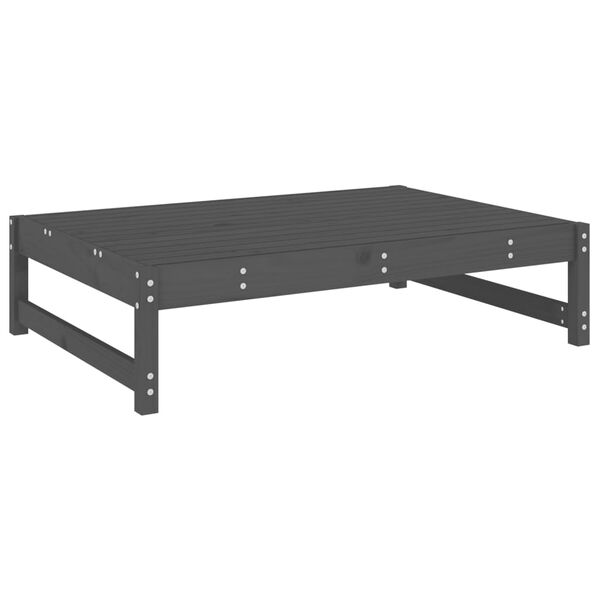 vidaXL Garden Footstool Grey 120x80 cm Solid Wood Pine