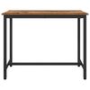 vidaXL Table Old Wood 100 x 50 x 76.5 cm Engineered Wood and Steel