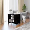 vidaXL Side Table High Gloss Black 70x35x55 cm Engineered Wood