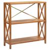 vidaXL 3-Tier Shelf 80x30x87 cm Solid Oak Wood