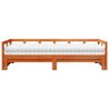 vidaXL Daybed with Trundle and Mattresses Wax Brown 90x190 cm Solid Wood Pine