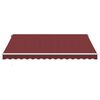 vidaXL Manual Retractable Awning with LED Burgundy 400x350 cm