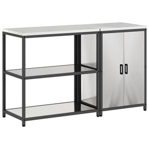 vidaXL Kitchen Storage Set HATTEM 2 pcs Silver Stainless Steel