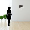 Homemania Wall Decoration Words 50x25 cm Steel Black