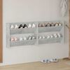 vidaXL Wall Shoe Cabinets 2 pcs Concrete Grey 80x18x60 cm Engineered Wood