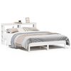 vidaXL Bed Frame without Mattress White 150x200 cm King Size Solid Wood Pine