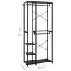 vidaXL Wardrobe Black 90x40x213 cm Metal and Engineered Wood