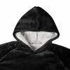 vidaXL Blanket Hoodie Black S Fleece and Flannel