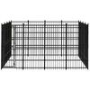 vidaXL Outdoor Dog Kennel Steel 14.75 m&sup2;