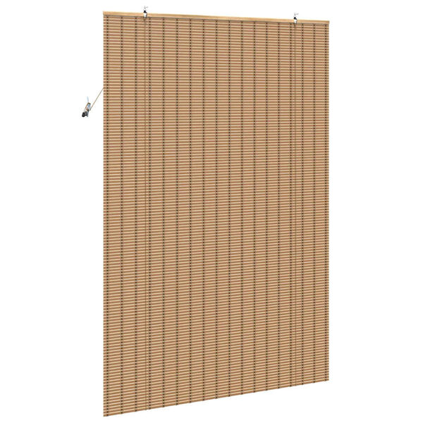 vidaXL Roller Blind with Curtains Manual Nature 150 x 220 cm Bamboo