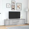 vidaXL TV Cabinet with LED Lights Grey Sonoma 193.5x41x50 cm