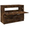 vidaXL Sink Cabinet Smoked Oak 78x37x59 cm Engineered Wood