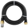 vidaXL Suction Hose with Brass Connectors Black 1.1" 5 m PVC