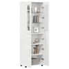 vidaXL Highboard with Shelf FLORIN High Gloss White 60 x 35 x 182 cm