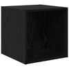 vidaXL Wall Cabinet 2 pcs Black Oak 37 x 37 x 37 cm Engineered Wood