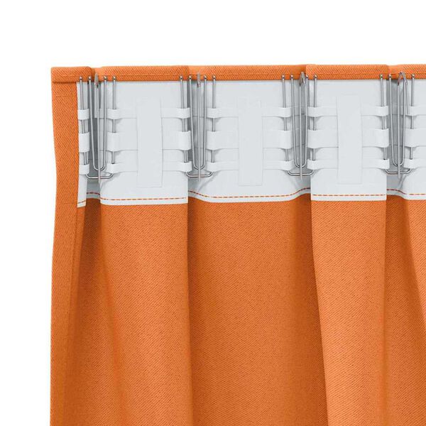 vidaXL Blackout Curtains with Rings 2 pcs Bright Orange 245 x 140 cm