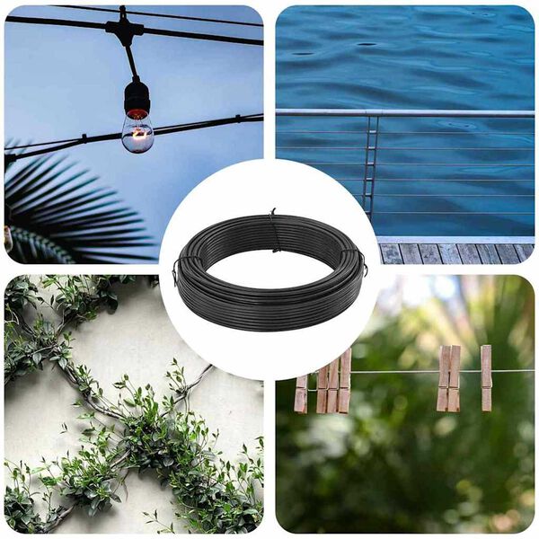 vidaXL Fence Binding Wire Anthracite 25 m Steel