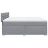 vidaXL Box Spring Bed with Mattress Light Grey 180x200 cm Fabric