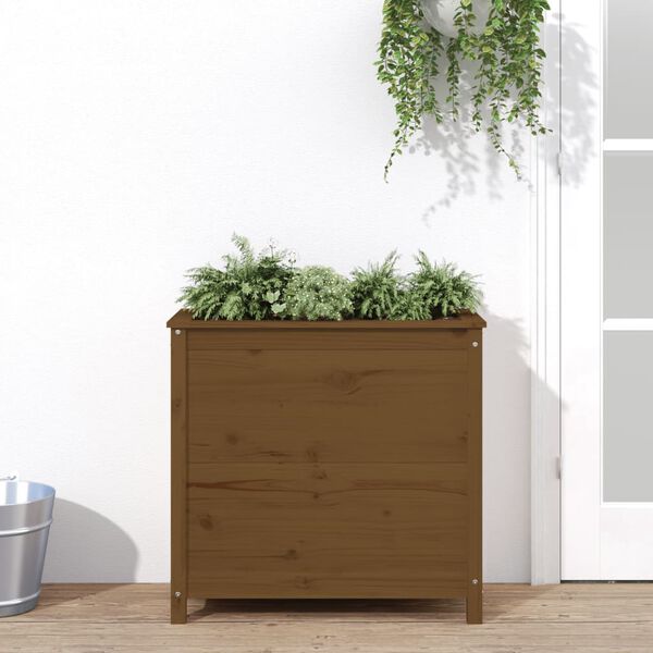 vidaXL Garden Planter Honey Brown 82.5x40x78 cm Solid Wood Pine