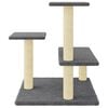 vidaXL Cat Tree with Sisal Scratching Posts Dark Grey 61 cm