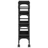 vidaXL Kitchen Trolley Black Oak 53 x 20 x 76 cm Engineered Wood