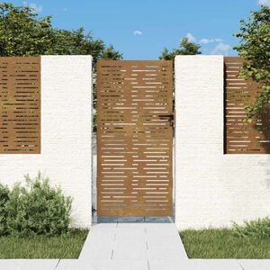 vidaXL Garden Gate 85 x 175 cm Powder-coated steel Black Lockable