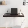 vidaXL Table Top Dark Brown 80x50x2 cm Treated Solid Wood Oak Live Edge
