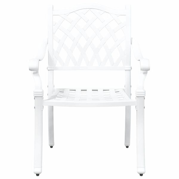 vidaXL Garden Chair 2 pcs White 56 x 55 x 92.5cm Aluminium