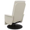 vidaXL Massage Recliner Chair with Footrest Cream Faux Leather