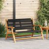 vidaXL Garden Furniture Black 78 x 122 x 73cm Solid Acacia wood