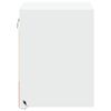 vidaXL Wall-mounted Bedside Cabinet with LED Lights White