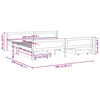 vidaXL Bed Frame without Mattress Dark Grey Solid Wood Pine 200x200 cm (322130+2x321990)